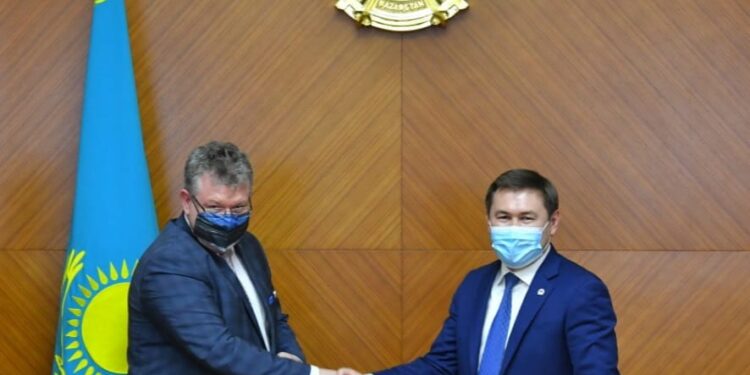 ШЫМКЕНТ ӘКІМІ ЭСТОНИЯ ЕЛШІСІМЕН КЕЗДЕСТІ