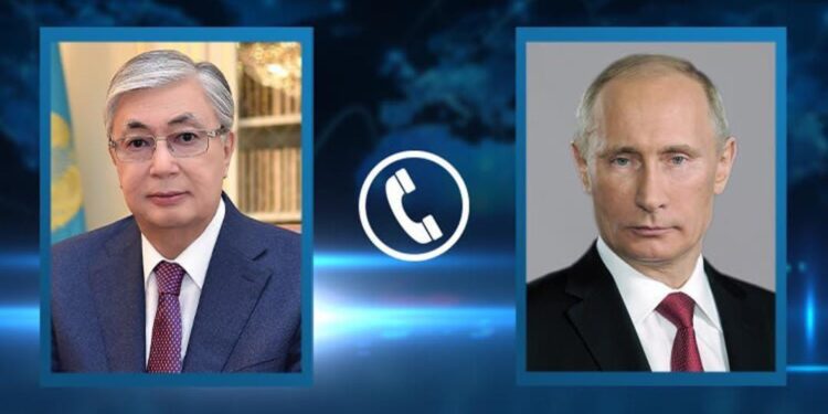 Президент Қасым-Жомарт Тоқаев Ресей Федерациясының Президенті Владимир Путинмен телефон арқылы сөйлесті