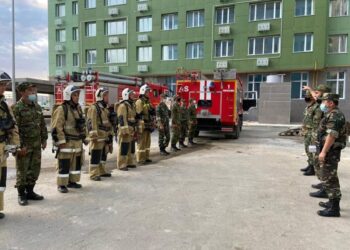 Түркістан: Көп қабатты тұрғын үйлерде өрт-тактикалық оқу сабағы өтті