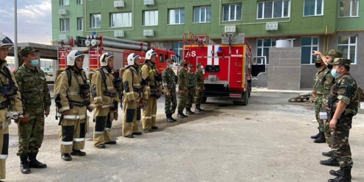 Түркістан: Көп қабатты тұрғын үйлерде өрт-тактикалық оқу сабағы өтті