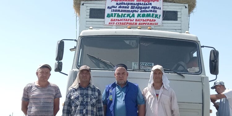Шардаралықтар Маңғыстауға 1000 бума шөп жіберді
