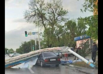 Кентау қаласында нөсер жауын мен дауылдың зардаптарын жою жұмыстары жалғасып жатыр