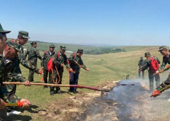 Орман және дала өрттерін сөндіру бойынша тактикалық оқу-жаттығу жиыны өткізілді