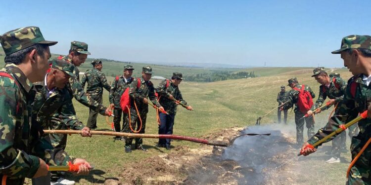 Орман және дала өрттерін сөндіру бойынша тактикалық оқу-жаттығу жиыны өткізілді