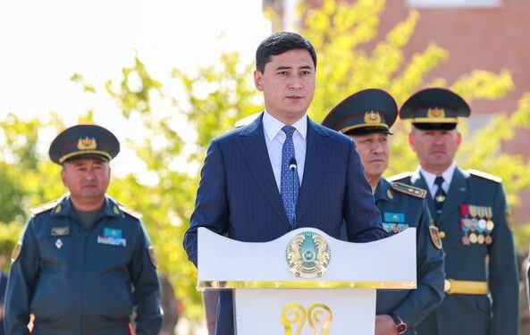 ЖАУЫНГЕРЛІК ТУ ШЫМКЕНТ ҚАЛАСЫНЫҢ АУМАҚТЫҚ ҚОРҒАНЫС БРИГАДАСЫНА ТАБЫСТАЛДЫ