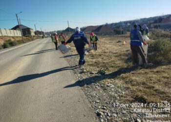 ШЫМКЕНТТЕ «ТАЗА ҚАЗАҚСТАН» АКЦИЯСЫ АЯСЫНДАҒЫ ЭКОЛОГИЯЛЫҚ ІС-ШАРАЛАР ЖОҒАРЫ ДЕҢГЕЙДЕ ӨТТІ