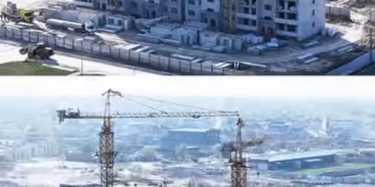 АҚЖАЙЫҚ ШАҒЫНАУДАНЫНДАҒЫ ТҰРҒЫН ҮЙ ҚҰРЫЛЫСЫ ҚАРҚЫНДЫ ЖҮРГІЗІЛУДЕ