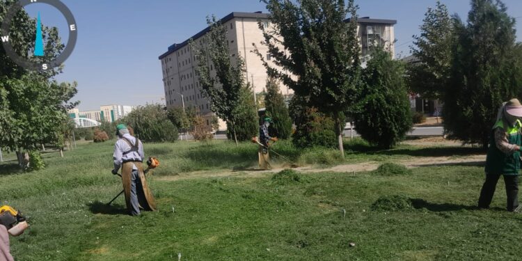 ШЫМКЕНТ: АУДАН АУМАҚТАРЫНДА ТАЗАЛЫҚ ЖҰМЫСТАРЫ ЖҮРГІЗІЛУДЕ