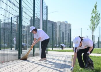Шымкент: Абай ауданында «Таза Қазақстан» акциясы өтті
