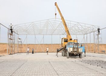 САРЫАҒАШТА ӨНДІРІСТІК ИНФРАҚҰРЫЛЫМДЫ ДАМЫТУ ЖҰМЫСТАРЫ ЖАЛҒАСУДА
