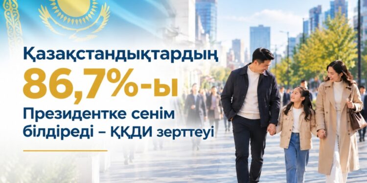 ҚҚДИ ЗЕРТТЕУІ: ҚАЗАҚСТАНДЫҚТАРДЫҢ 86,7%-Ы ПРЕЗИДЕНТКЕ СЕНІМ БІЛДІРЕДІ